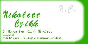 nikolett czikk business card